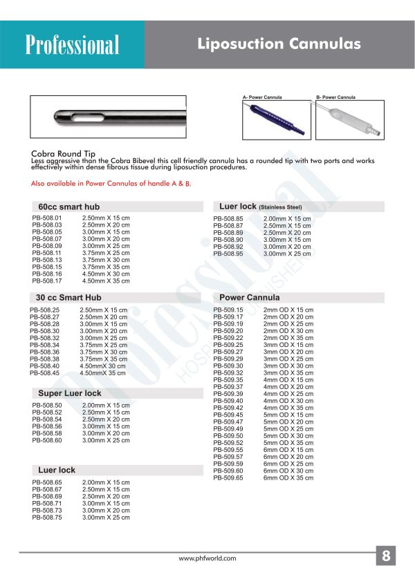 Cobra Liposuction Cannula Round